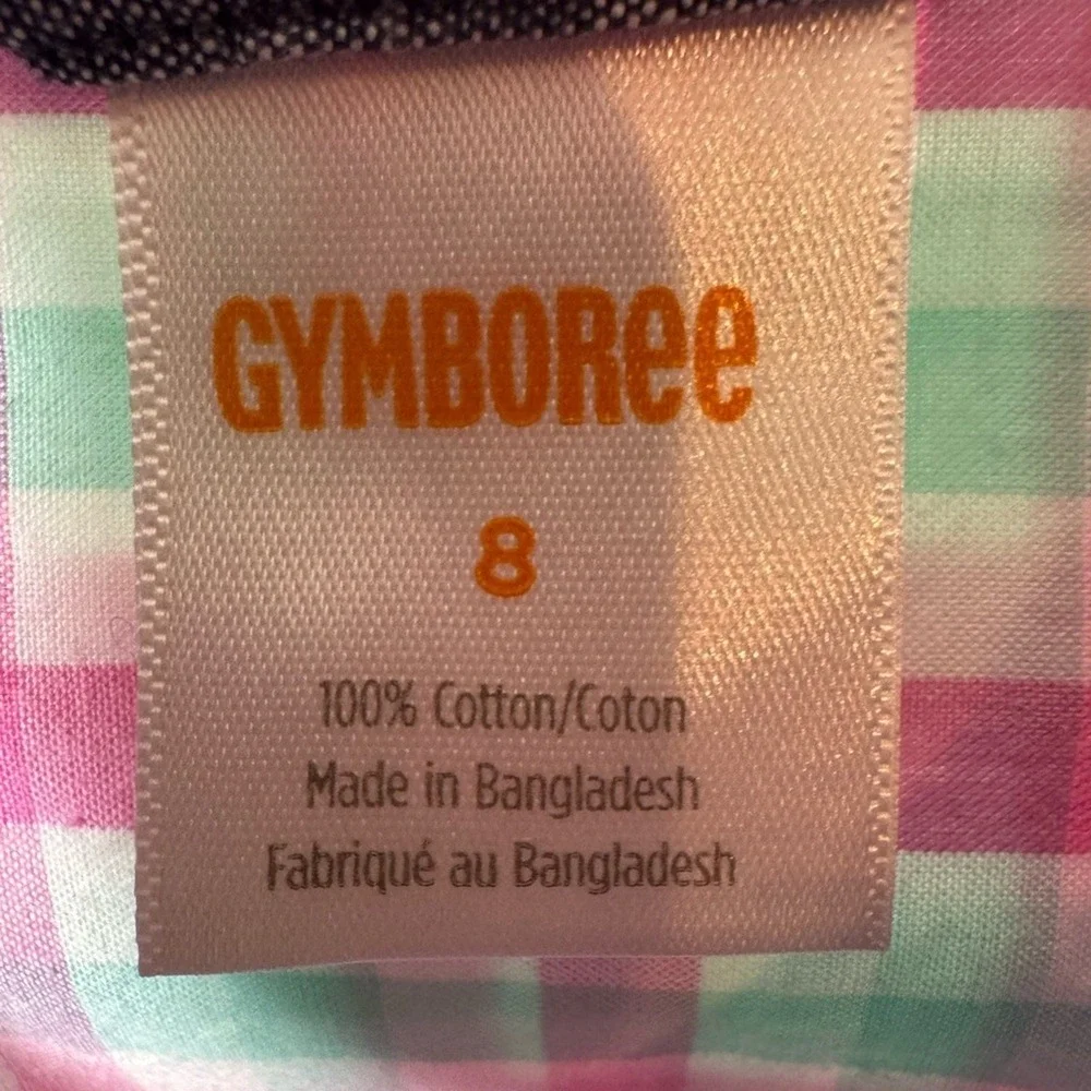 Gymboree Boys Sz 8‎ Button Down Shirt Plaid Spring Easter Preppy Pastel NWT